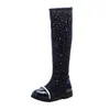 Boots Girls Snow Fashion Crystal Hochwertige Herde Kinder Reißverschluss Kinder Winterschuhe 4 Farben Größe 2637 230811