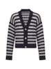 Womens Sweaters Designers retro horizontal striped hairhair and alpaca knit cardigan coat for womens autumnwinter fashion luxury top 230811