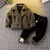 Jackets Boys Girls Fake Coats Dikke Cashmere Warm Kids Winter Jackets Overcoats Kinderkleding Outfits R230812