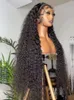 Synthétique S 13x4 onde profonde HD Lace Frontal Curly Human Hair for Women Brésilien pré-cueilli 30 40 pouces 13x6 Front d'eau 230811