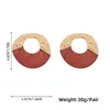 Stud -oorbellen modieuze metalen houten geometrisch voor overdreven dames overdreven en minimalistische studie -oordingen banket sieraden accessoires