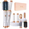 Hair Dryers 6in1 Hairstyle Tool Kit Dryer and Straightening Brush Curler Negative Ion Blow Salon Tools 230812