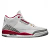 Box Jumpman 3S 농구화 3 화이트 시멘트 팔로미노 자정 자정 해군 Hugo Fire Red Wizards Dark Iris Cool Grey UNC 스포츠 트레이너 스니커 36-47