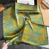 Sciarpe bysifa | Spring Green Brand Mulberry Silk SCARF FOULARD Ladies Fashion Accessori Eleganti Floral inverno