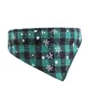 Colliers de chien mignon de chariot de Noël serviette réglable chiot chat chat foulard bandana col de bandana triangle de vacances