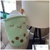 Thanksgiving Toys Supplies Plush Dolls 1pc Boba Plushies Bubble Tea Kawaii Cup Shaped Pillow Real Life Food Fyled Soft Back Cushion Dhonp