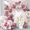 Andere evenementenfeestbenodigdheden vlinder ballon set ballonnen slinger boog verjaardag bruiloft roze baby shower decoratie latex 230812