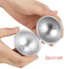 2 st/set badbombkaka mögel 3D aluminiumlegeringskulskul sfär mögel tårta bak bakverk mögel 4,7 cm 5,7 cm 6,7 cm JL1898