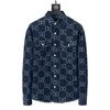 Luxury Spring automne à manches longues Brand de coton de coton Champe de denim Men de cowboy de qualité à manches longues pour hommes Vêtements de créateurs pour hommes décontractés M-3XL OO