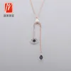 Shi Family Devil's Eye Collier Tassel Pearl Blue Eye Long Pendant Personnalité Clicule Chaîne Femelle Bijoux Femme