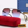 Luksusowe okulary przeciwsłoneczne projektant Gucxi okulary przeciwsłoneczne dla kobiet szklanki UV Ochrona Ochrona Osunowa Metalowe podwójne nos Rama kwadratowe okulary multi kolorowy projektant man man