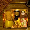 Gift Wrap Glass Coffee Cup Candle Box fyrkantig handduk handduk Två träkam Mamma mors dag bröllop brudtärna gåvor