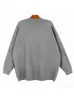 Panels pour femmes Patché gris à grande taille Pull à tricot-coulé à col roulé à manches longues Fonds Fashion Automne hiver 1DF3262 230811