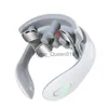 Smart Neck Massager Electric Vibration Pulse Cervical Massager Rechargeable Heating Voice Neck Back Massage Pain Relief Relax HKD230812