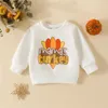 Bekleidungssets Mode Kleinkind Kinder Baby Jungen Mädchen Thanksgiving Sweatsgivs ​​Kleidung Cartoon Truthahn Brief Druck o-Neck Pullover