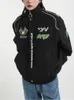 Мужские куртки винтажные бейсбольные кибер -базовые куртки y2k Мужская куртка гонке