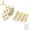 Neck Ties Brand Men's Vintage Fashion Cotton Plaid Neck Ties Hanky Sets For Man Stripe Wedding Butterfly Pocket Square Neck Sets 230811