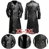 Men's Jackets Autumn and Winter 2023 Selling Leather Windbreaker Retro Long Fashionable Medieval Style 230812