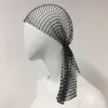 Czapki do czapki/czaszki moda kobiety szalik głowa szalik turban hat kryształowy fatkowy czapka z siatką Bling Opaski na głowę włosy snood siatki karnawałowe dla kobiet 230811