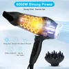 Hair Dryers ENZO Professional Dryer for Hairdresser Metal Negative Ionic Blow with Diffuser Barber Shop Household Hairdryer Brush 230812