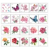 Tillfälliga tatueringar 20 datorer Set Cartoon Children Party Makeup Flower Cat Dog Unicorn Butterfly Body Art Disponibla Stickers 230812