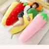 Stuffed Plush Animals Long Fruits Plush Toys Stuffed Vegetable Strawberry Carrot For Children Kids Doll Lovely Bed Decor Gift R230811