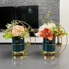 Dekorative Blumen leichte Luxussimulation Blume mit Topffernsehschrank Home Dekoration Accessoires Huilan Nordic Style Künstlich