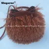 Sacs de taille Fashion Long Fur Sac à éponge de fourrure Femmes 2023 Faux de sac à main Girls Luxury Mongol Mouton à fourrure Furry Packs 230812