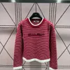 2023 New Street Style Long sleeved Knitted Wool Heavy Industry 3D Embroidery Knitted 3D Embroidery Long sleeved Sweater Popular