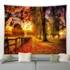 Tapestries Customizable Natural Forest Large Tapestry Autumn Landscape Hippie Wall Hanging Tapestry Bedroom Living Art Blanket R230812