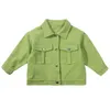 السترات 2023 ربيع الخريف الجديد Baby Girls Boys Denim Coats Jackets Fashion Kids Kids Tops Overcoats R230812