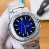 Alta qualidade marca superior 2023 u1 aaa patekpli luxo masculino relógio banda de malha de aço com data à prova dwaterproof água relógio de pulso masculino designer movimento relógios montre luxe frete grátis