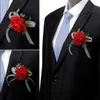 Artificial rose bride and groom wrist flower brooch Wedding sisters hand flower Best man group corsage