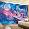 Tapestries 3D Digital Printing Wolf Dragon Wall Hanging Tapestry Bedroom Animal Hippie Tapestry Art Decor Bedsperad Beach Towels R230812