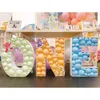 Andra evenemangsfestleveranser 915 cm Giant Letter Balloon Filling Box Birthday Figure Wedding Festival Decor Baby Shower Baloon Mosaic Frame 230812