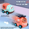 Diecast Model Baby Toy Pull Back City Trucks Toy Vehicles Car Model Friction Powered Push and Go For Toddlers Boys Girls 1 2 3 Years 230811