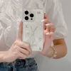Классическая модная телефона Клуки женского роскошного дизайнера iPhone Case Crystal Letter для 11 12 13 14 Pro Promax XR XXMAX Phone Protective Cover