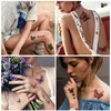 Tymczasowe tatuaże z pióra naklejka motyla dla kobiet ochrona ciała