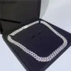 Zuanfa gioielli alla moda alla moda 13mm larghezza gioielli ghiacciati sterling sier sier moissanite diamanti cuban link