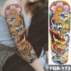 Tymczasowe tatuaże duże rozmiar Wodoodporne naklejki tatuażu Prajna Demon Koi smok Flash tatoo Man Body Art Tatto Fałszywy rękaw 230812