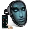 Maski imprezowe Kontrola aplikacji Bluetooth Smart Carnival LED Maski Wyświetlacz LED LID Light Up Maska Programowa zmiana twarz DIY POE na Halloween 230811