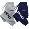 Men's Pants Autumn And Winter Fleece Men's Clothing Trousers Letter Print Fashion Drawstring Casual Pants Sweatpants Jogging Sports Pants 230812