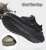 Stivali scarpe indistruttibili uomini lavorano sicurezza con cappuccio in acciaio per forature fuorviabili sneaker traspirabili drop 230812