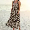 Casual Dresses Summer For Women Fashion Print Crewneck Petite Maxi