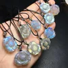 Charms Natural Labradorite Sunflower Pendant Jewelry Diy Necklace Healing Fashion Gift Crystal Beads Reiki Gemstone 1pcs