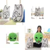 Animais de pelúcia de pelúcia 46cm ripndip lorde nérmico brinquedos lordenérmicos gato verde alienígena lil mayo boneca kawaii almofada travesseiro presente de aniversário l dhzs5