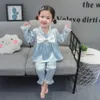 Clothing Sets Children Pajamas Set Kids Baby Girl Big Bow Casual Clothing Costume Short Sleeve Children Sleepwear Pajamas Sets