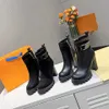 Tasarımcı boot kadın ayak bileği patik kış luis moda boot Martin deri platform mektup kadın vuttonity ayakkabı