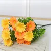Decoratieve bloemen 35 cm kleurrijke kleine zijden madeliefje kunstmatige chrysanthemum nep planten diyhome tuin huwelijksfeestdecoratie