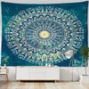 Arazzi mandala muro di arazzi sospeso Mystic Witchcraft Boho Psychedelic Hippie Art Tapiz Camera da letto Decor 230812